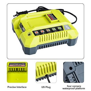 Compatible with Ryobi Battery Charger OP401 40V, WaxPar OP401 Battery Charger Compatible with Ryobi 40V Lithium Battery OP4015 OP4026 OP4026A OP4030 OP4040 OP4050 OP4050A