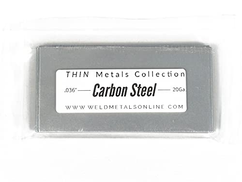 Thin Metals TIG Welding Starter Kit - 20 Carbon Steel .036” Coupons, 20 Stainless Steel .038" Coupons, 20 Aluminum .032" Coupons - 1 Universal Tungsten - Carbon Steel, Stainless Steel, Aluminum Filler