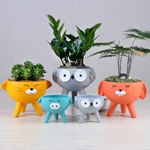 Happyyami 1pc Dino Flower Pot Cactus Planter Pot Animal Flower Pot Ceramic Earring Holder Animal Planter Pot Animal Ring Holder Ceramic Succulent Pots Bonsai Plant Vase Mini Flower Pot Stand