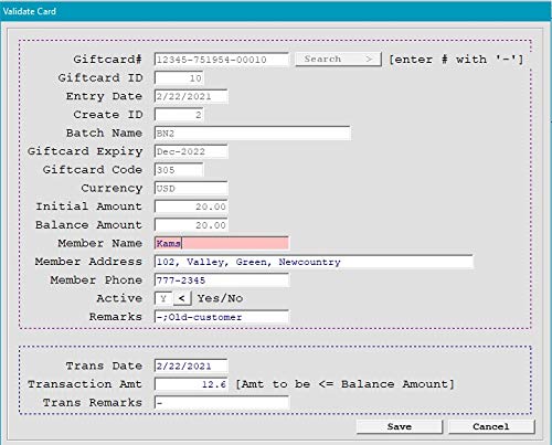 NUGN Giftcard Design Pos Software (Inventory)