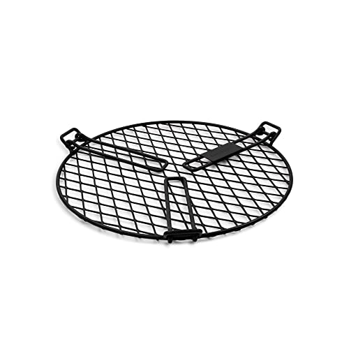 Barebones Barebones Fire Pit Grill Grate - Circular, Camping Grill Grate - Foldable Fire Pit and Campfire Grate Over Fire Pit