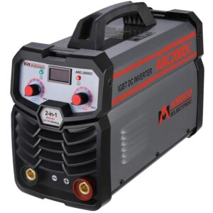 AmicoPower Amico ARC-200DC, 200-Amp Stick Arc & Lift-TIG Combo Welder, 100-250V Wide Voltage, 80 Duty Cycle, Compatible with all Electrodes: E6010 E6011 E6013 E7014 E7018 etc., Grey, Full Size