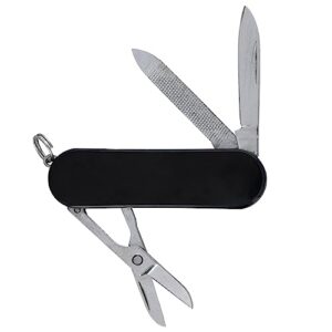 asr outdoor 3 in 1 multifunctional edc mini pocket knife, black