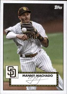 2021 topps series 1 baseball 1952 topps redux #t52-24 manny machado san diego padres official mlb trading card