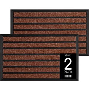 2 pack - door mat - outdoor mat - front door mat - welcome mats outdoor - door mats outdoor - front door mat outdoor entrance - doormat - 30x18 - front door mat outdoor - dark brown door mat