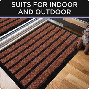 2 Pack - Door Mat - Outdoor Mat - Front Door Mat - Welcome Mats Outdoor - Door Mats Outdoor - Front Door Mat Outdoor Entrance - Doormat - 30x18 - Front Door Mat Outdoor - Dark Brown Door Mat