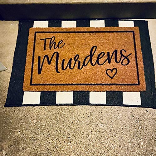 Heartful Custom Doormat Family Name - Premium Quality, Thick & Made in the USA