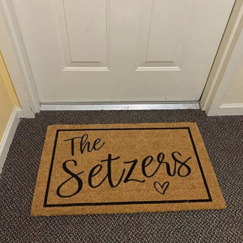 Heartful Custom Doormat Family Name - Premium Quality, Thick & Made in the USA