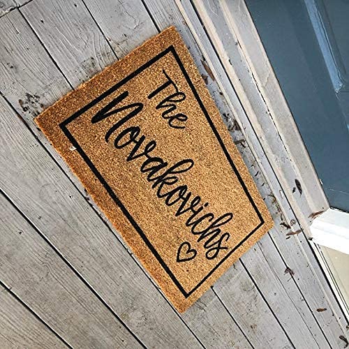 Heartful Custom Doormat Family Name - Premium Quality, Thick & Made in the USA