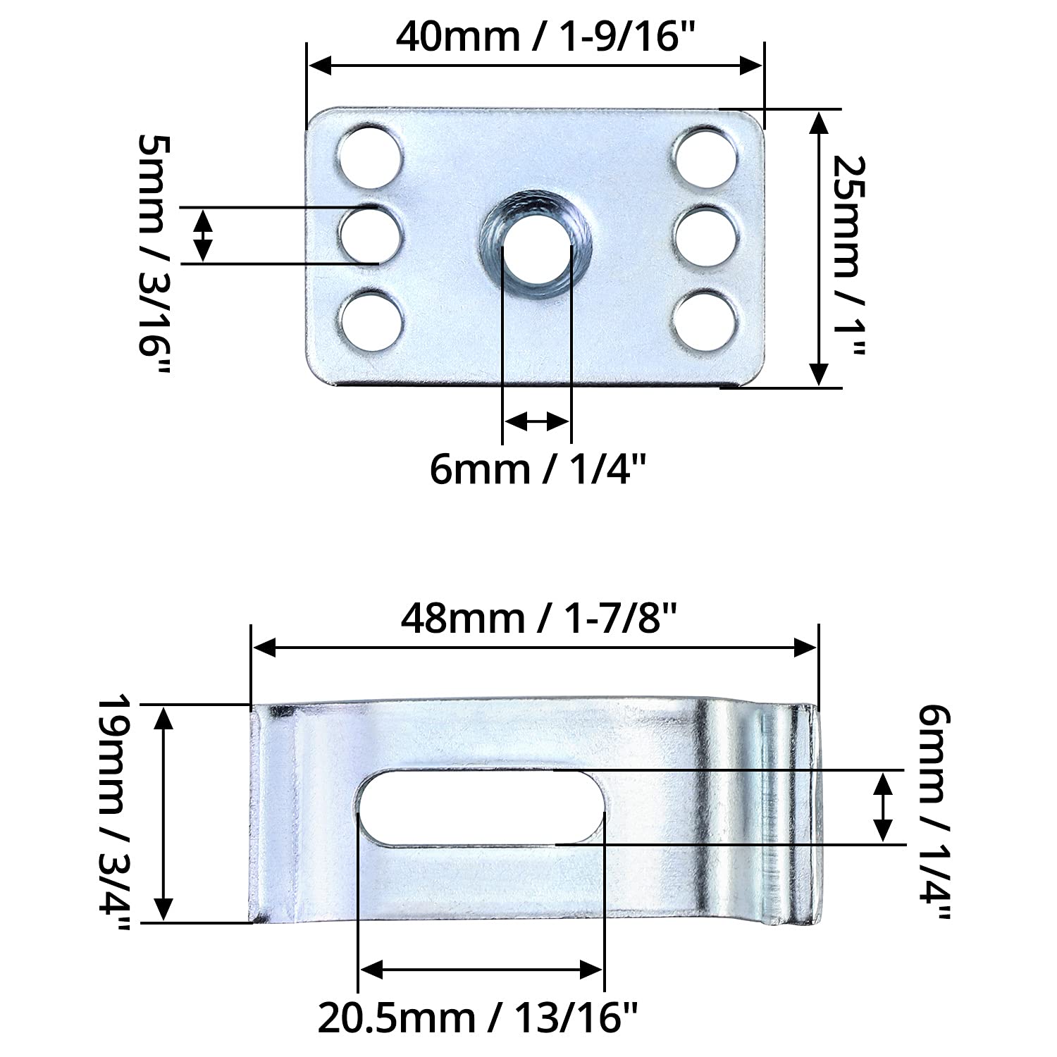 QWORK Sink Bracket, 2 Undermount Sink Clips, Kitchen & Bathroom Sink Supports, 10 PACK