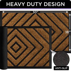 ubdyo Extra Durable Door Mat - 2 Pack - Front Door Mat - 30''x18'' - Welcome Mats Outdoor - Outdoor Mat - Front Door Mat Entrance - Indoor - Entryway Rug - Brown (2-Pack)