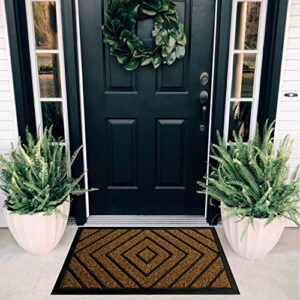 ubdyo Extra Durable Door Mat - 2 Pack - Front Door Mat - 30''x18'' - Welcome Mats Outdoor - Outdoor Mat - Front Door Mat Entrance - Indoor - Entryway Rug - Brown (2-Pack)