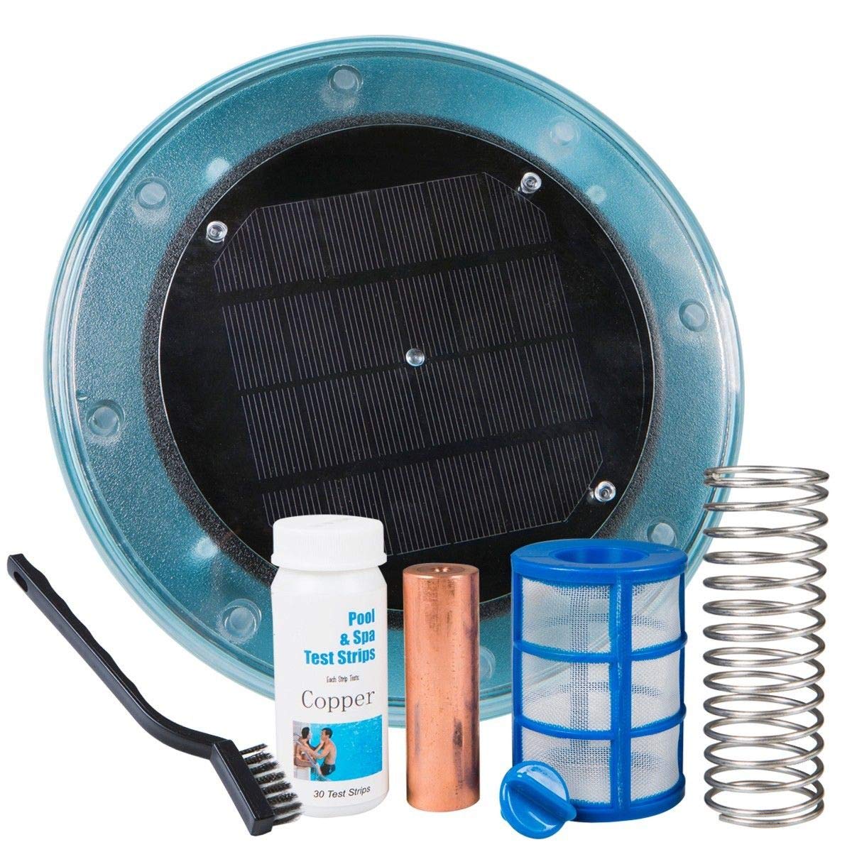 XtremepowerUS 90120-1 Purifier Pool Solar Ionizer System Effective up to 32,000 Gallons Reduces Chlorine Algae, Blue