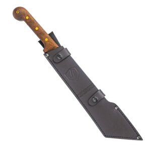 Condor Tool & Knife Argyll Scottish Machete | Heavy Duty Machete | High Carbon Steel | Walnut Handle | Hand Crafted Welted Leather Sheath | Cutlass Machete | 4.5mmThick | 12.21in Blade | 27.87oz