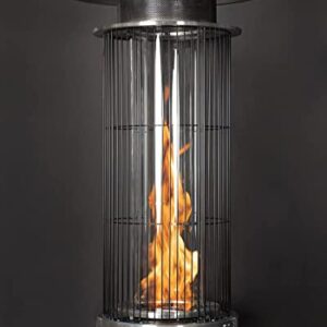 Golden Flame Resort Model 40,000 BTU Round Spiral-Flame Glass Tube Patio Heater with Rich-Mocha Finish (Propane)