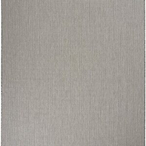 Nourison Courtyard Indoor/Outdoor Ivory Charcoal 8' x 10' Area Rug, Geometric, Easy Cleaning, Non Shedding, Bed Room, Living Room, Dining Room, Deck, Patio, Backyard (8x10)