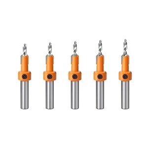 countersink drill bit set wood hole drill bit timber wood working drill bits for wood screw cutter with hex key wrench（5pcs 10mm)