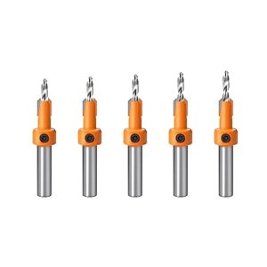 Countersink Drill Bit Set Wood Hole Drill Bit Timber Wood Working Drill Bits for Wood Screw Cutter with Hex Key Wrench（5pcs 10mm)