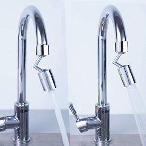 Universal Splash Filter Faucet, 720° Big Angle Swivel Sprayer Head Leakproof Double O-Ring Design with 4-Layer Net Filter