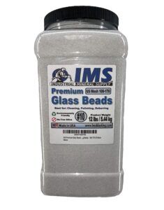 #10 premium glass beads - fine - 12 lbs/5.44 kg - blasting media - 100-170 us mesh