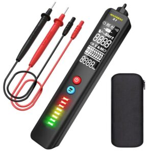 maxrieny voltage detector, ebtn lcd 3-line display voltage tester pen with adjustable sensitivity, non-contact ac electricity sensor socket outlet tester live wire checker with analog bar