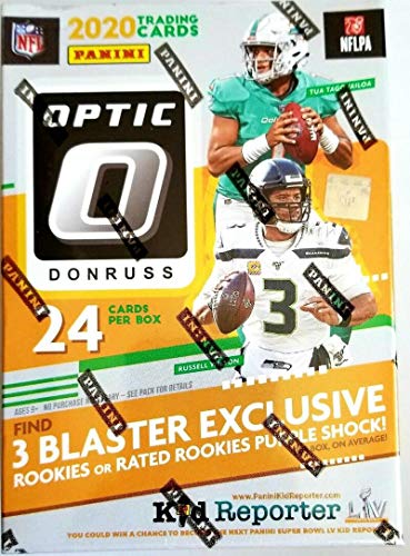 2020 Donruss Optic NFL Football Factory Sealed Blaster Box (6 Packs of 4 Cards, 24 Cards in Total)