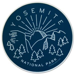 Yosemite National Park Sticker - Dishwasher Safe Nature Water Bottle Vinyl Sticker 3"x3"