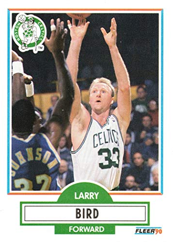 1990-91 Fleer #8 Larry Bird Basketball Card w/Magic Johnson