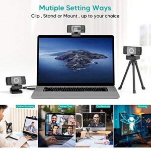 wansview Webcam with Microphone, 1080P HD Webcam USB PC Laptop Web Camera with for Computer Desktop Live Streaming/Zoom/Video Call/Online Meeting/Gaming