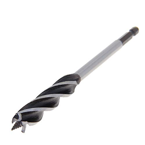 Auniwaig Auger Drill Bit Wood Hex Shank 14mm Cutting Dia High Speed Steel for Electric Bench Drill Woodworkingpentry