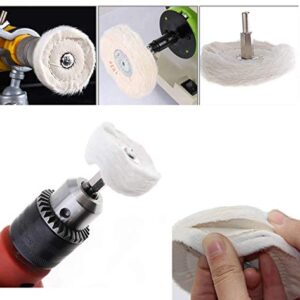 SHININGEYES Polishing Wheel for Drill 4 Pack, Buffing Wheel Polisher Kit with 1/4" Hex Shafts for Dremel Tools