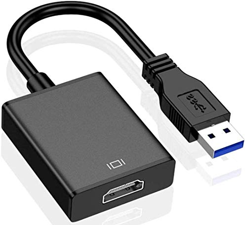 SENGKOB USB to HDMI Adapter, USB 3.0/2.0 to HDMI 1080P Video Graphics Cable Converter with Audio for PC Laptop Projector HDTV Compatible with Windows XP 7/8/8.1/10