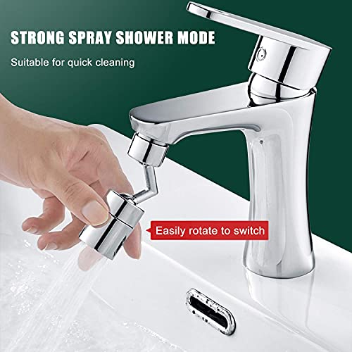 Universal Splash Filter Faucet 720 Rotating Faucet Extender Aerator with 2 Water Outlet Modes