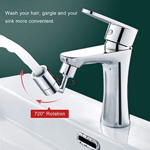 Universal Splash Filter Faucet 720 Rotating Faucet Extender Aerator with 2 Water Outlet Modes