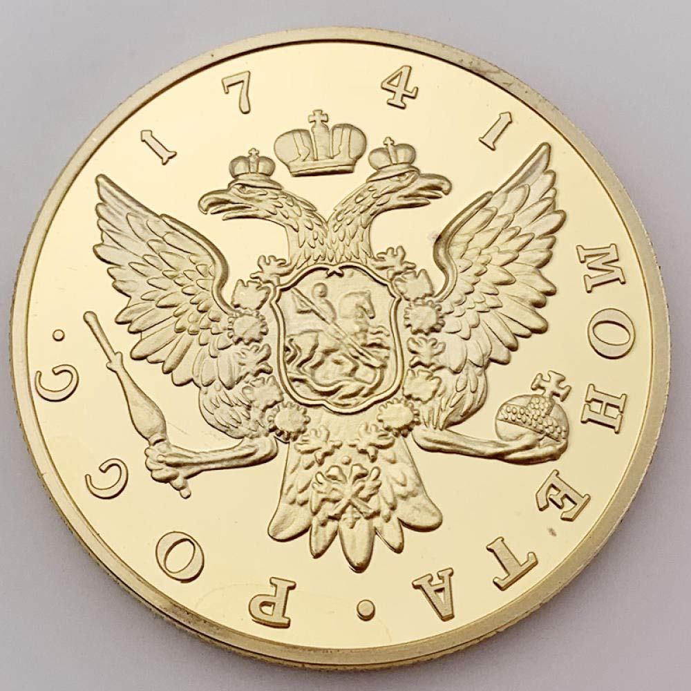 Exquisite Collection of Commemorative Coins Russian 1741 Tsarist Empire Queen Elizabeth Commemorative Double-Headed Eagle Foreign Coin Commemorative Coin