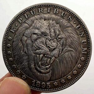 Exquisite Collection of Commemorative Coins 1895 Wandering Wandering Coin Lion Brass Old Silver Medal Collectible Coin Craft Copper Silver Coin Commemorative Coin