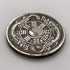 MKIOPNM Exquisite Collection of Commemorative Coins Tongbao Yiliang Ancient Brass Old Silver Medal Collection SsangYong Yin Yang Tai Chi Bagua Coin Silver Dollar Coin