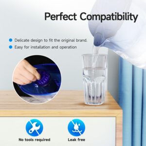 PUREPLUS CRF950Z Pitcher Water Filter Replacement for Pur PPF900Z, PPF951K, PPT700W, CR-1100C, DS-1800Z, CR-6000C, PPT711W, PPT711, PPT710W, PPT111W, PPT111R and All PUR Pitchers and Dispensers,6PACK