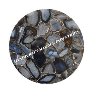 latest modern furniture agate stone table top, dark agate table top, grey agate table 36" x 36" inch, agate stone, agnidus agate, how to pronounce agate