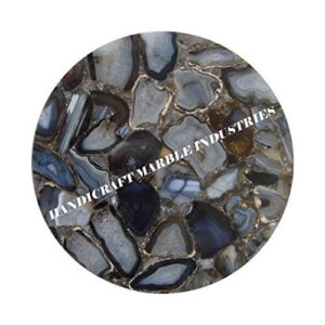 agate stone table, dark agate table, grey agate table 15" inch, how to pronounce agate, agate beach michigan