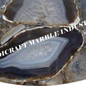 Agate Stone Table, Dark Agate Table, Grey Agate Table 15" Inch, How To Pronounce Agate, Agate Beach Michigan