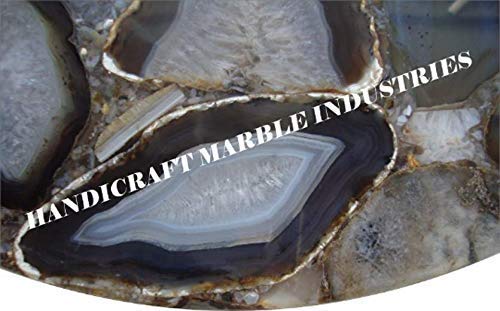 Agate Stone Table, Dark Agate Table, Grey Agate Table 15" Inch, How To Pronounce Agate, Agate Beach Michigan