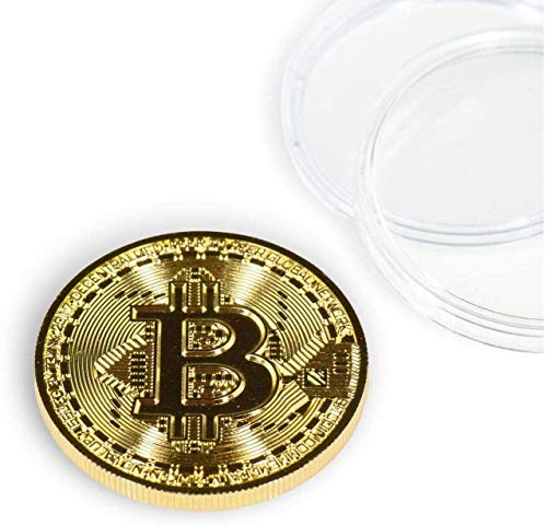 3Pcs Bitcoin Coin - Gold Silver and Bronze Physical Blockchain Cryptocurrency in Protective Collectable Gift。 | BTC Cryptocurrency | Chase Coin