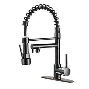 leekayer kitchen faucet commercial pull down small type sink mixer 2 mouth single handle 1 hole deck mount dual function swivel spout antique elegant oil rubbed bronze finish