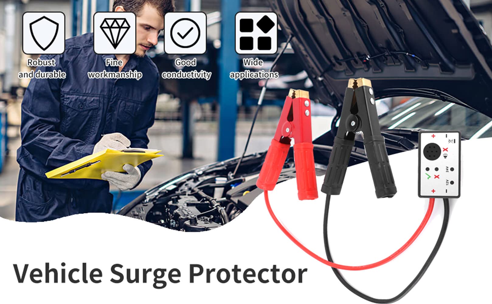 Vehicle Surge Protector,12/24V Automotive Surge Protector Car Surge Absorber Protector Automotive Vehicle Surge Protector Car Supplies Automotive Surge Protector Car Absorber 24v Power Surge automot