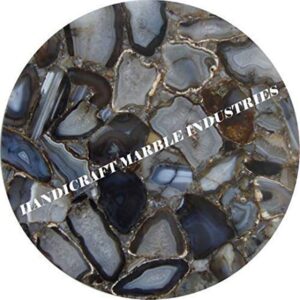 natural agate stone round 33" x 33" inch coffee table top, natural agate stone round dining table top, natural agate meeting room table top, agnidus agate, how to pronounce agate, family heir loom