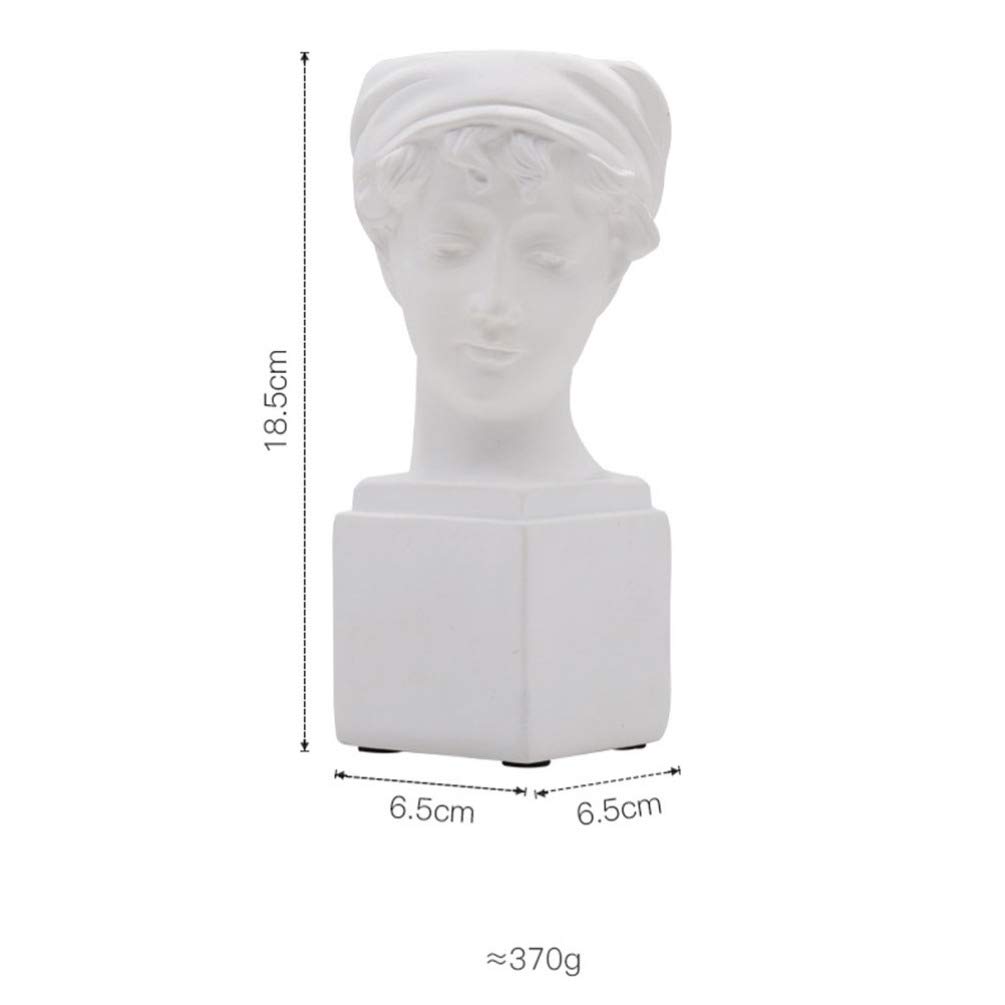 BESPORTBLE White Statue Decor 1pc Ancient Greece White Girl Household Decorative Flower Pots