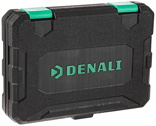 Amazon Brand - Denali 19-Piece 1/2-Inch Drive 6 Point Shallow Impact Socket Set, SAE Size With Carrying Case, 10.2" x 8.5" x 2.4"