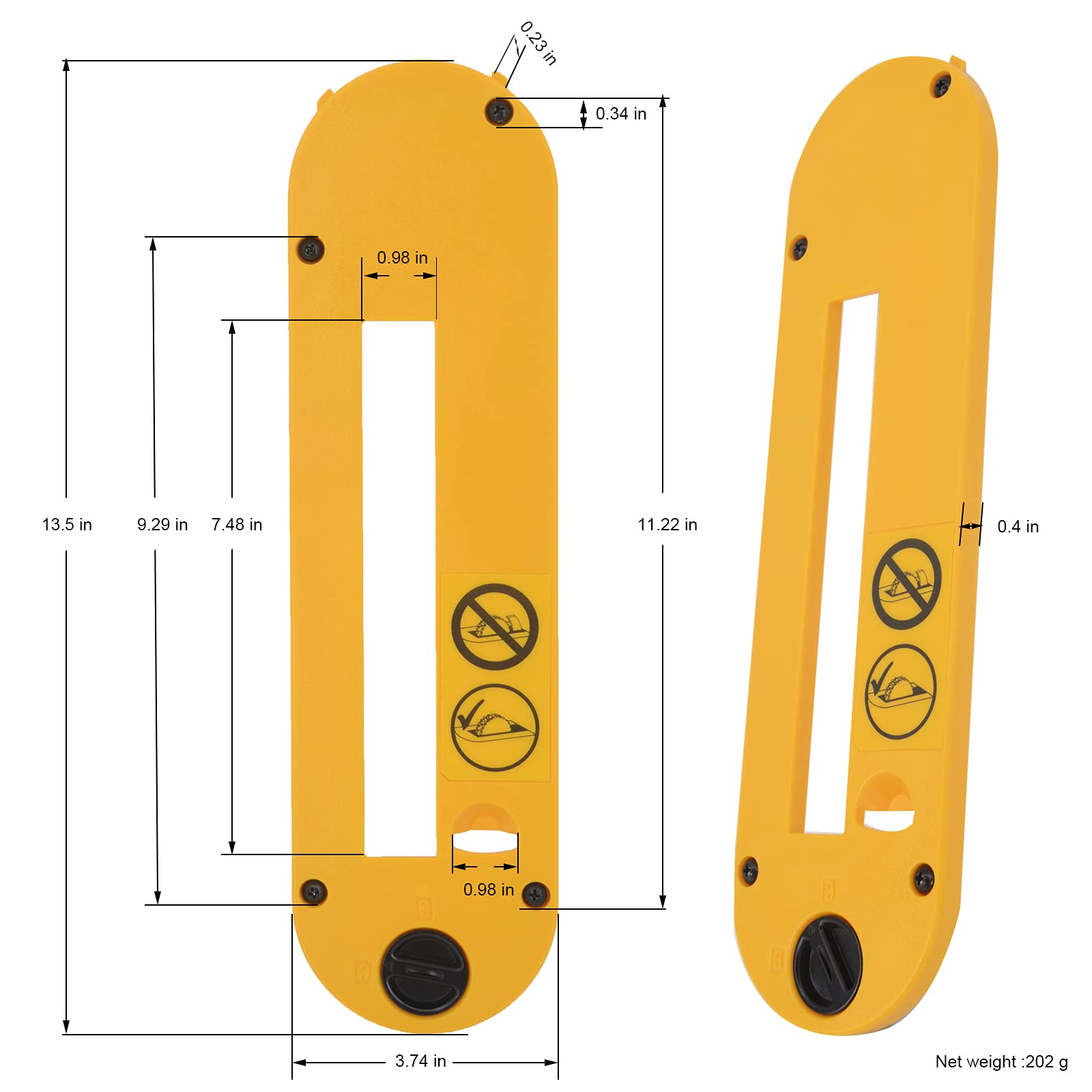 Dado Throat Plate, Table Saw Parts Insert Accessories Replacement for 10-Inch Portable Table Saw DEWALT DWE7490, DWE7491 Versiones