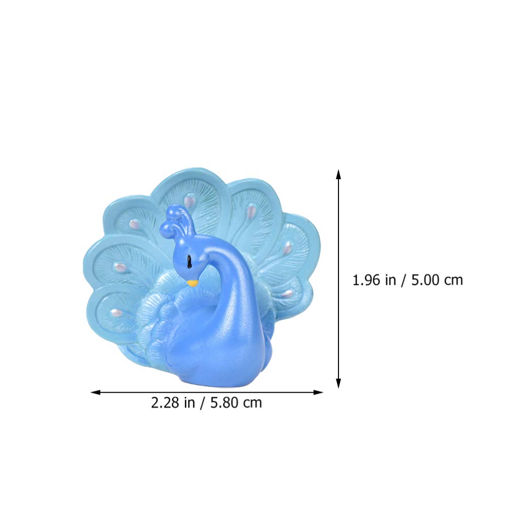 WINOMO 4pcs Peacock Micro Landscape Toy Bonsai